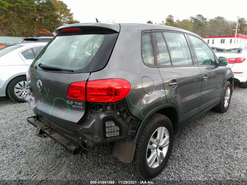 2013 VOLKSWAGEN TIGUAN S WVGBV3AX4DW595456