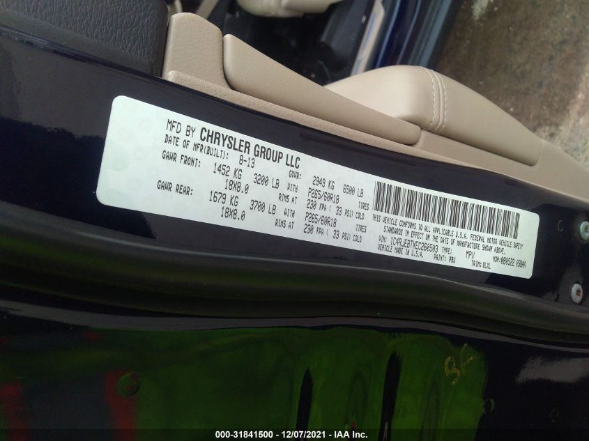 2014 JEEP GRAND CHEROKEE LIMITED 1C4RJEBTXEC260503