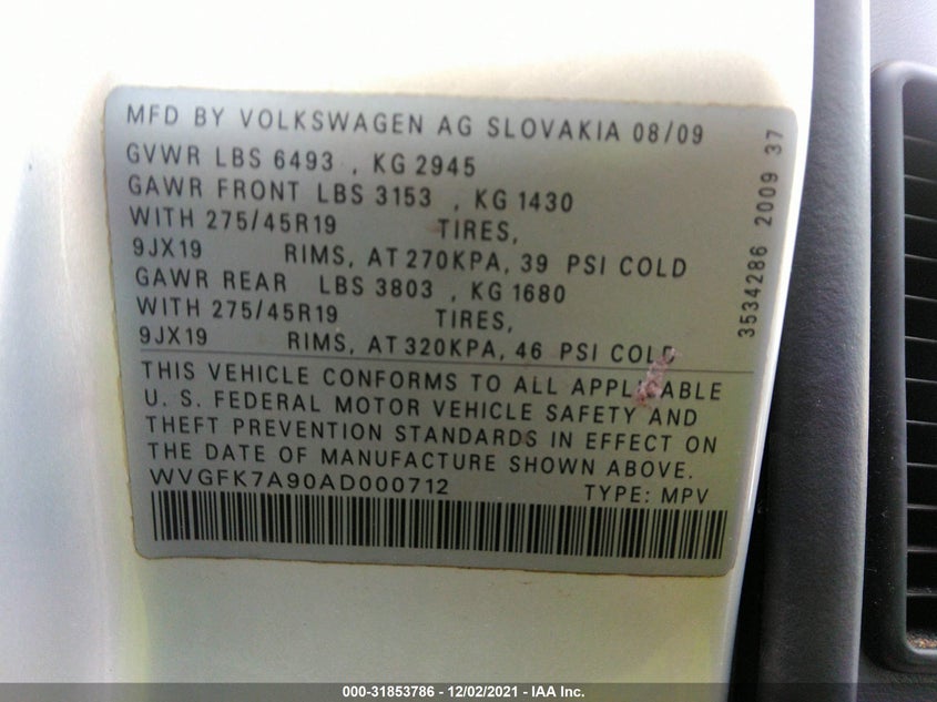 Volkswagen Touareg 2010