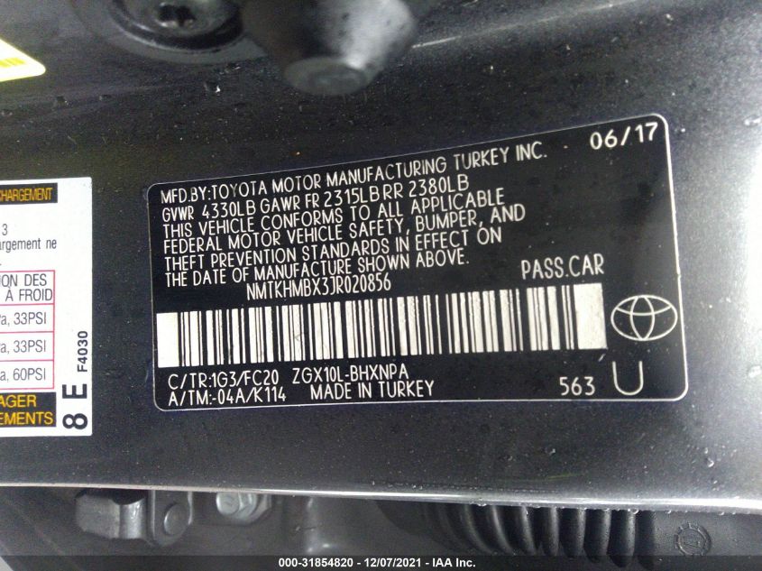 2018 TOYOTA C-HR XLE NMTKHMBX3JR020856