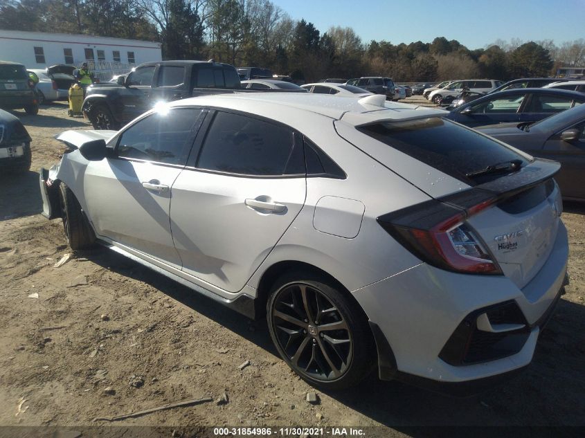 2021 HONDA CIVIC HATCHBACK SPORT SHHFK7H42MU228334