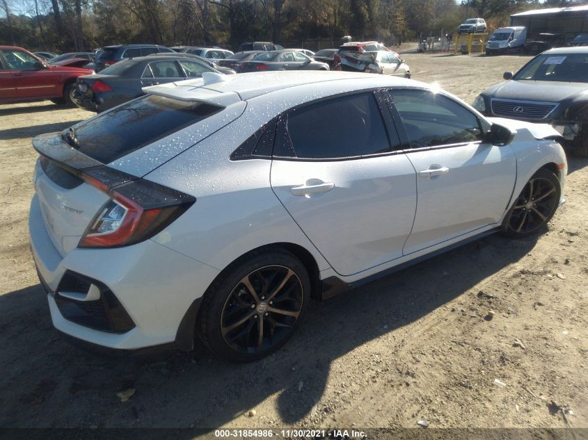 2021 HONDA CIVIC HATCHBACK SPORT SHHFK7H42MU228334