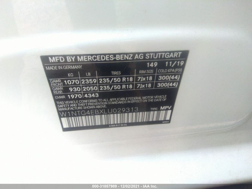 2020 MERCEDES-BENZ GLA GLA 250 W1NTG4EBXLU029313