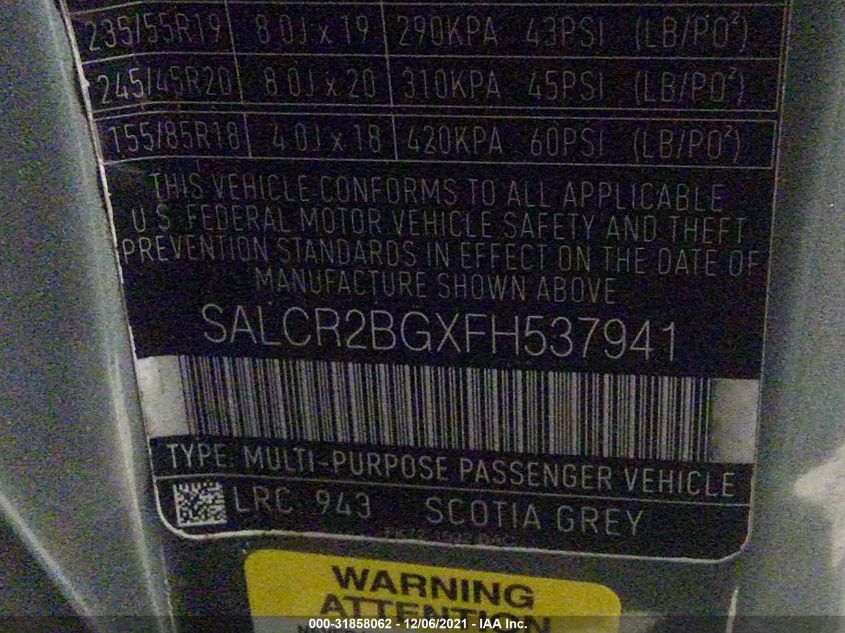 2015 LAND ROVER DISCOVERY SPORT HSE SALCR2BGXFH537941