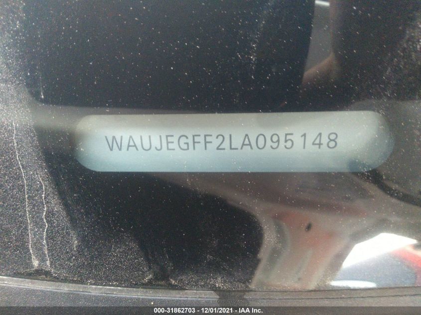 2020 AUDI A3 SEDAN S LINE PREMIUM PLUS WAUJEGFF2LA095148
