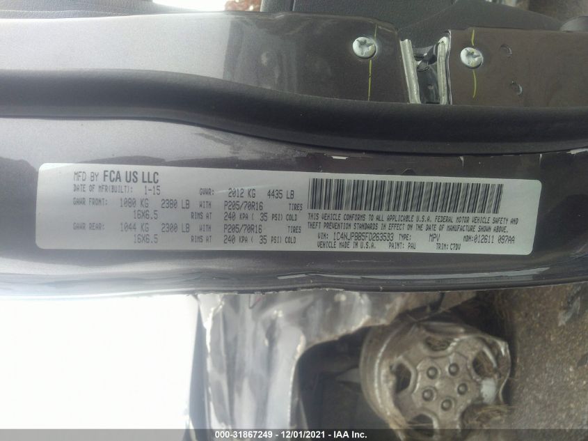 2015 JEEP PATRIOT SPORT 1C4NJPBB5FD263533