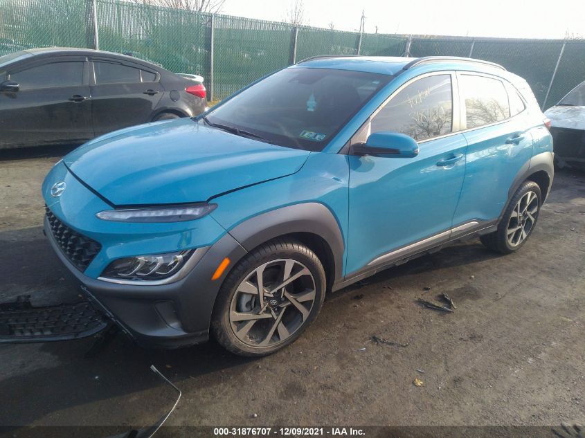 2022 HYUNDAI KONA LIMITED KM8K5CA32NU776209