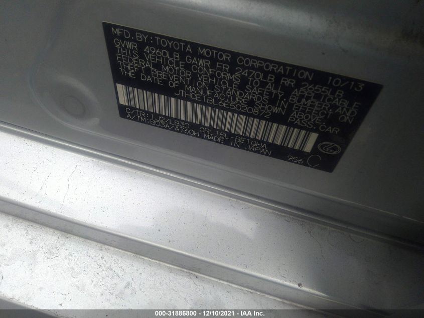 2014 LEXUS GS 350 JTHCE1BL6E5020872
