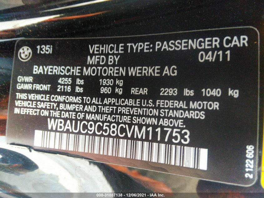 BMW 1 series 2012