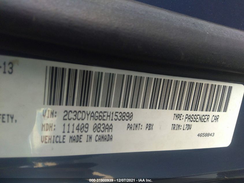 2014 DODGE CHALLENGER SXT 2C3CDYAG6EH153890