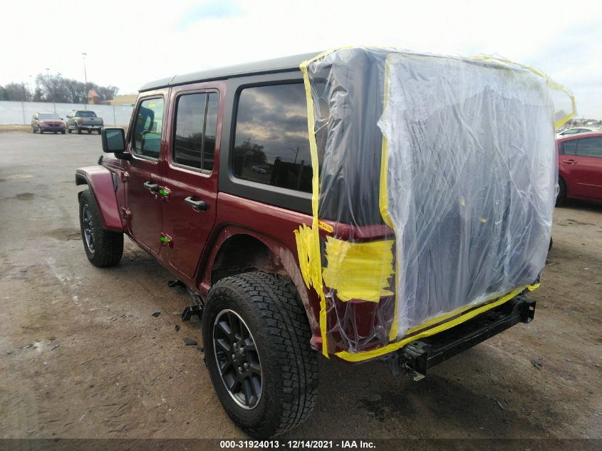 2021 JEEP WRANGLER UNLIMITED 80TH 1C4HJXDN3MW568681