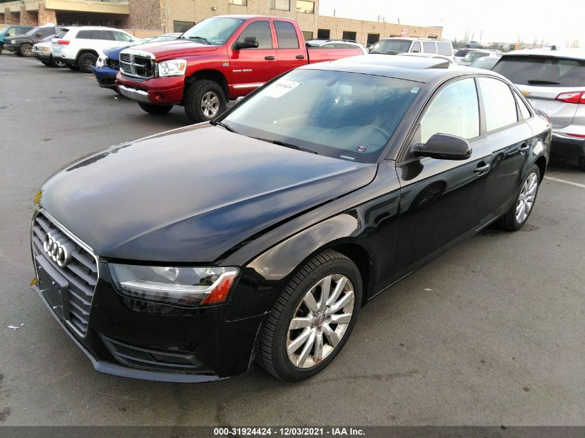 2014 AUDI A4 PREMIUM WAUAFAFL5EA007230