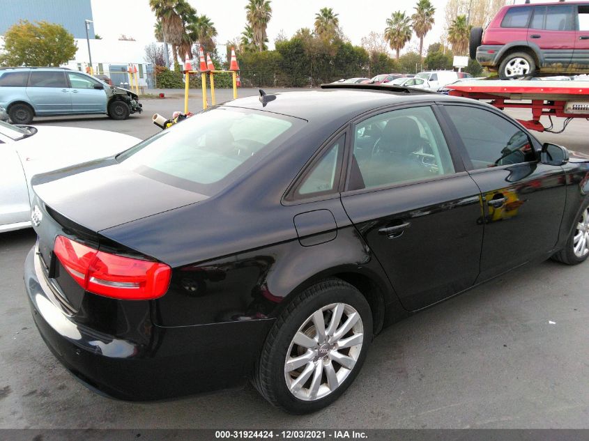 2014 AUDI A4 PREMIUM WAUAFAFL5EA007230