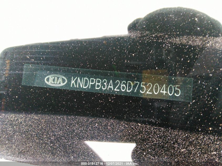 2013 KIA SPORTAGE LX KNDPB3A26D7520405
