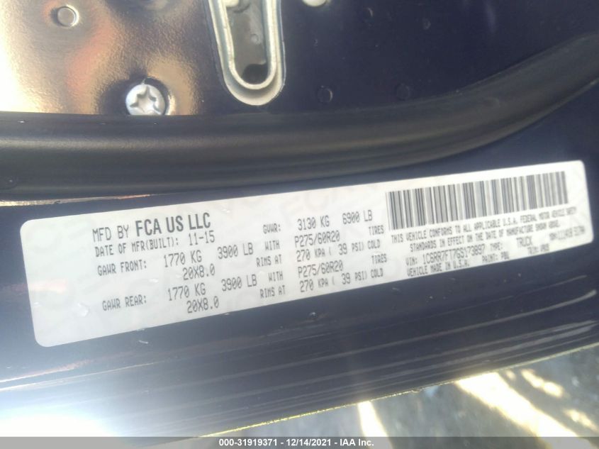 2016 RAM 1500 EXPRESS 1C6RR7FT7GS173897