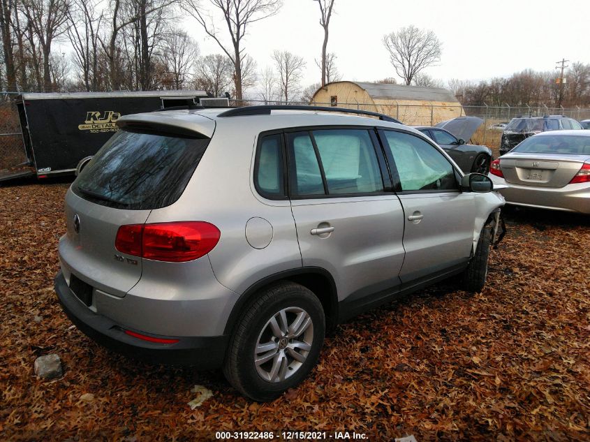 2015 VOLKSWAGEN TIGUAN S WVGAV7AX5FW612299