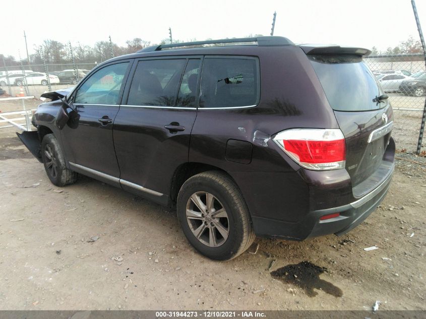 2013 TOYOTA HIGHLANDER 5TDBK3EH6DS198475