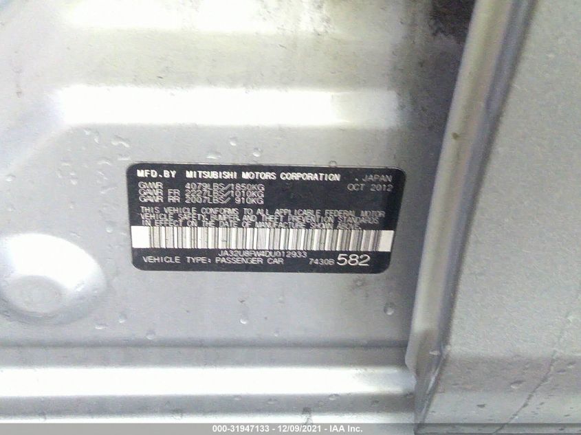 2013 MITSUBISHI LANCER GT JA32U8FW4DU012933