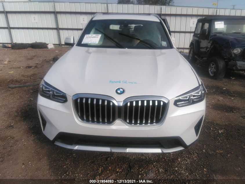 2022 BMW X3 SDRIVE30I 5UX43DP01N9J75235