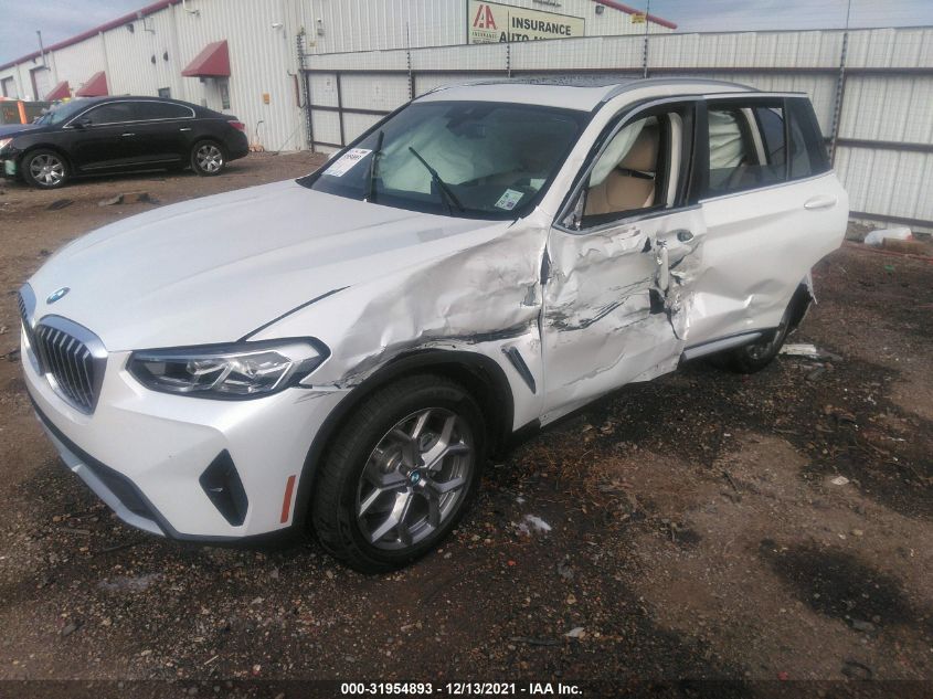 2022 BMW X3 SDRIVE30I 5UX43DP01N9J75235