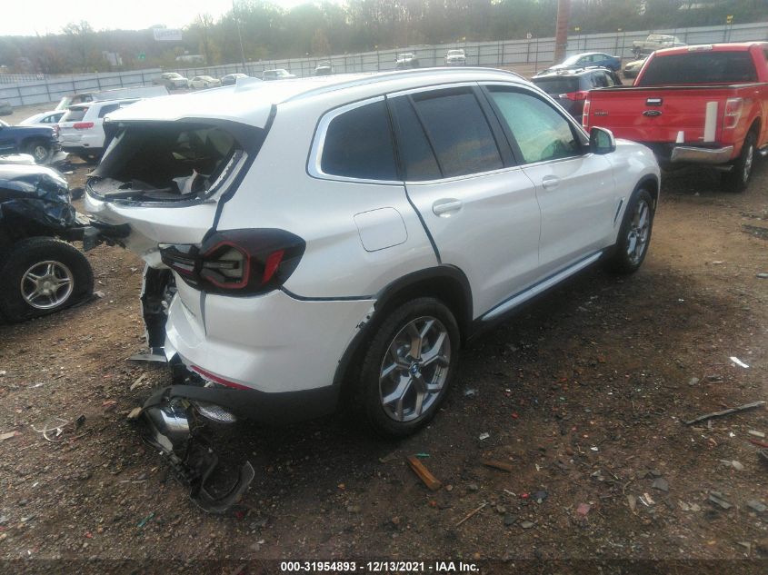 2022 BMW X3 SDRIVE30I 5UX43DP01N9J75235