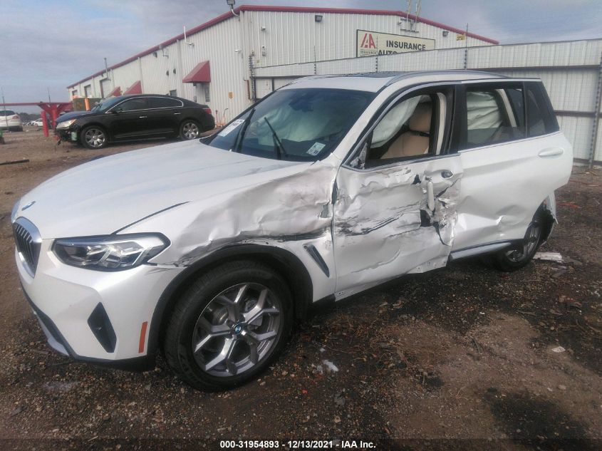 2022 BMW X3 SDRIVE30I 5UX43DP01N9J75235