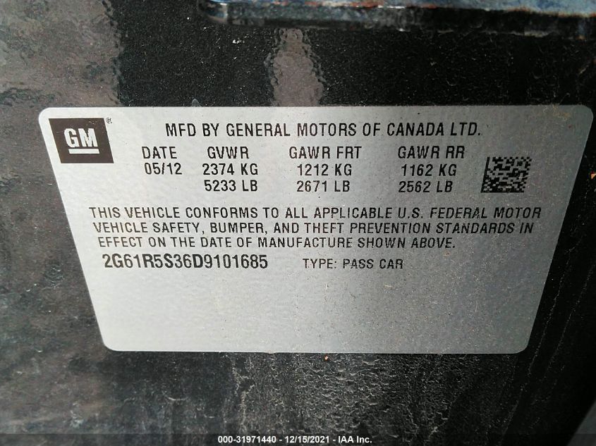 2013 CADILLAC XTS LUXURY 2G61R5S36D9101685