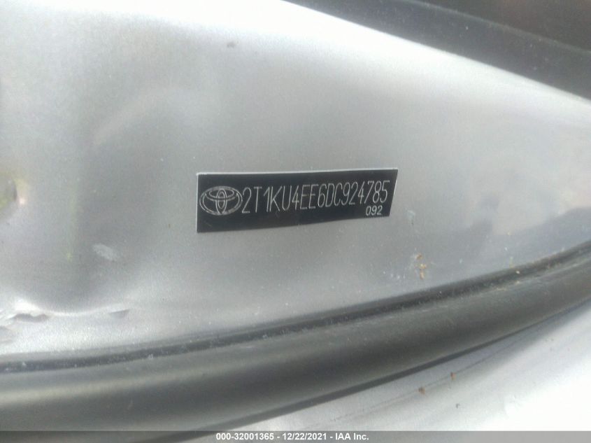 2013 TOYOTA MATRIX L 2T1KU4EE6DC924785