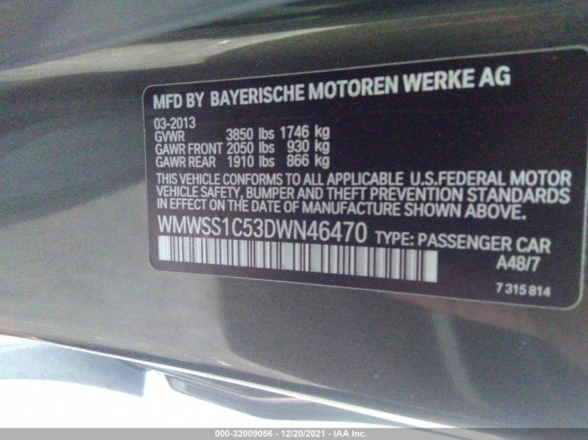 2013 MINI COOPER PACEMAN WMWSS1C53DWN46470