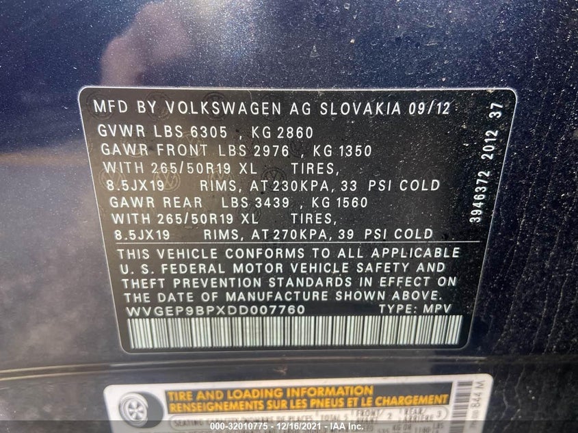 Volkswagen Touareg 2013