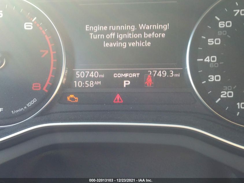 2017 AUDI A4 PREMIUM WAUANAF47HN022353