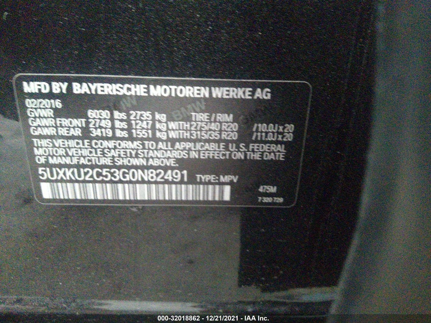 BMW X6 2016