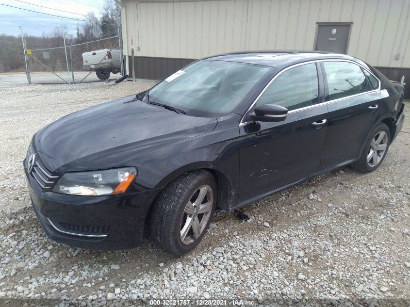 2013 VOLKSWAGEN PASSAT SE W/SUNROOF 1VWBH7A30DC028885