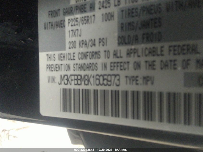 2019 MAZDA CX-5 SPORT JM3KFBBM8K1605973