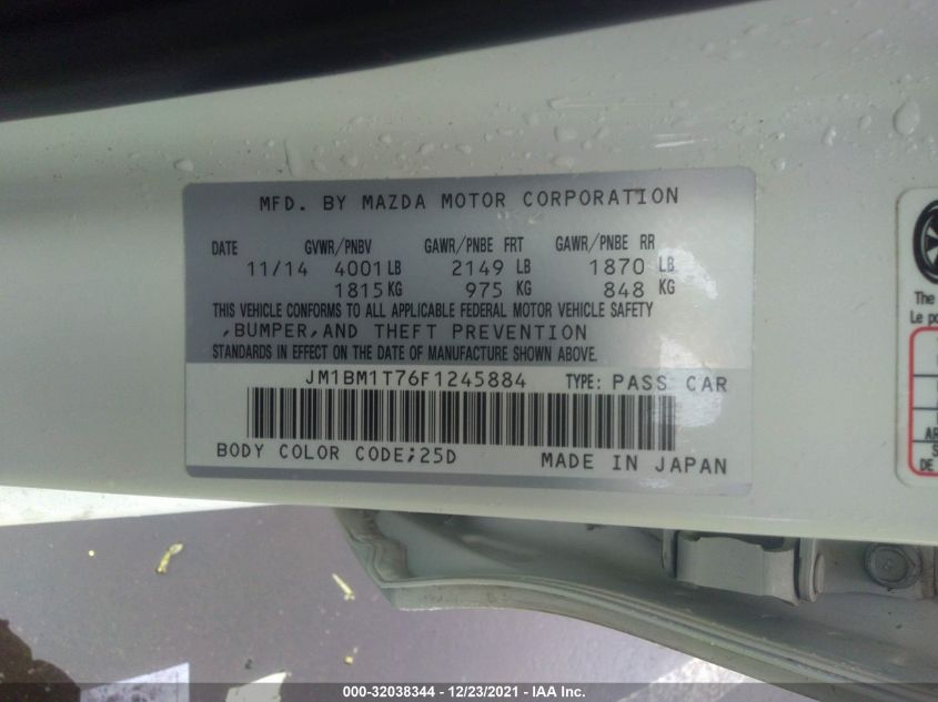 2015 MAZDA MAZDA3 I SV JM1BM1T76F1245884
