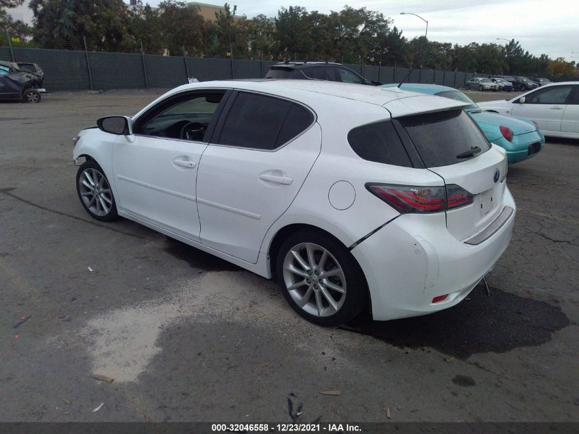 2013 LEXUS CT 200H HYBRID JTHKD5BHXD2166614