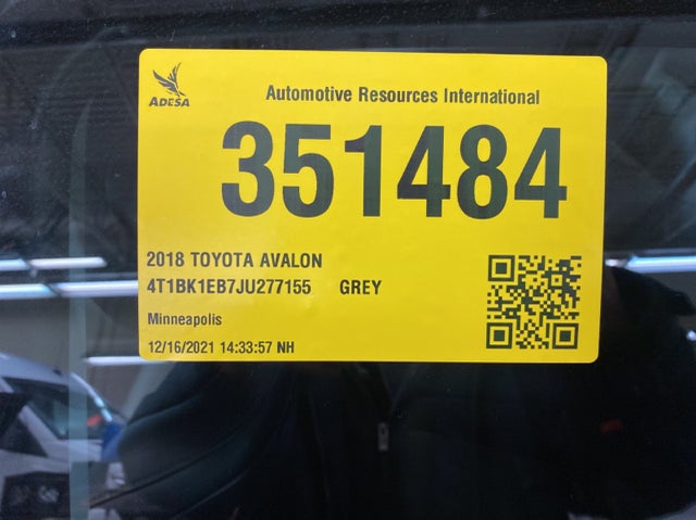 Auction sale of the 2018 TOYOTA AVALON , vin: 4T1BK1EB7JU277155, lot number: 32051730