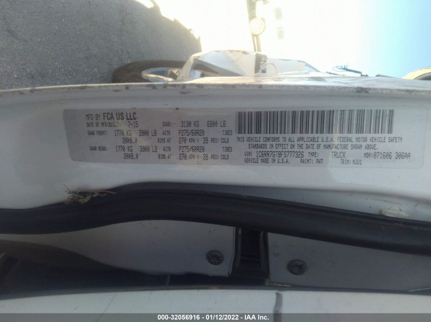 2015 RAM 1500 LONE STAR 1C6RR7GT8FS777326