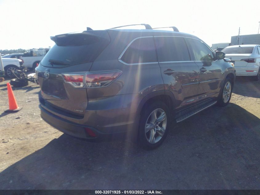 2015 TOYOTA HIGHLANDER LIMITED 5TDYKRFH9FS120156