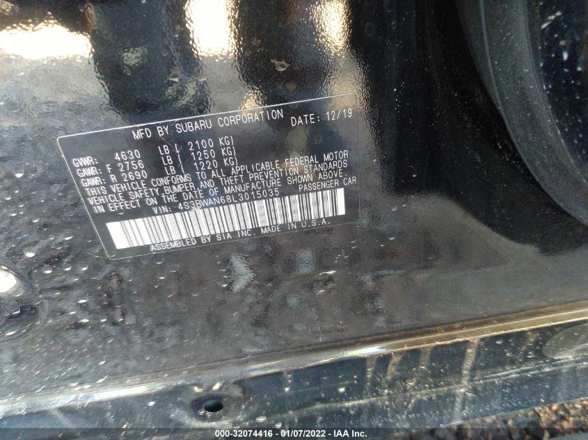 2020 SUBARU LEGACY LIMITED 4S3BWAN68L3015035
