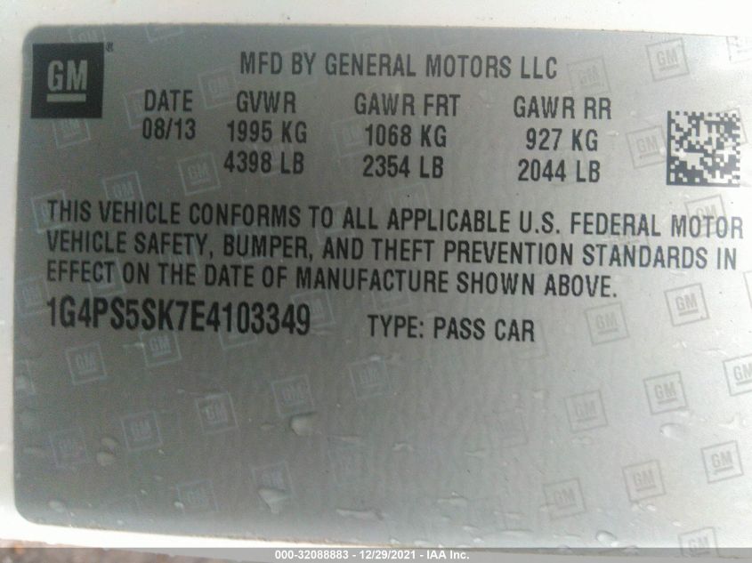 2014 BUICK VERANO LEATHER GROUP 1G4PS5SK7E4103349