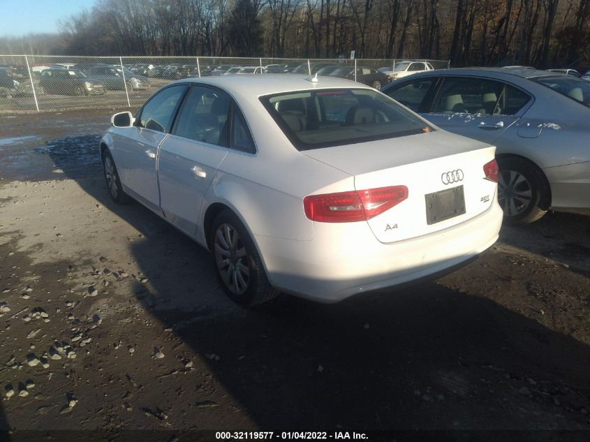 2013 AUDI A4 PREMIUM WAUBFAFL2DN006581