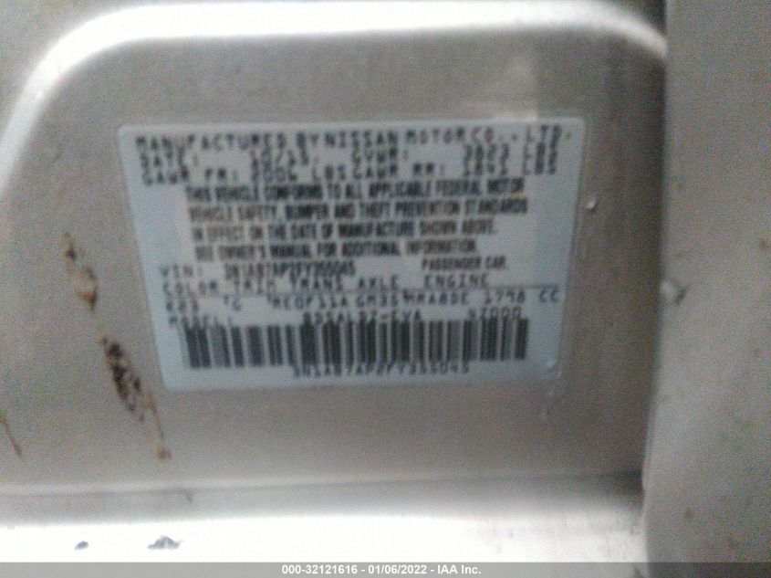 2015 NISSAN SENTRA SV 3N1AB7AP2FY355045