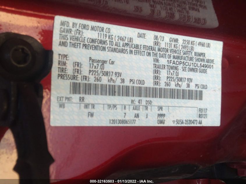 2013 FORD C-MAX ENERGI SEL 1FADP5CU1DL549001
