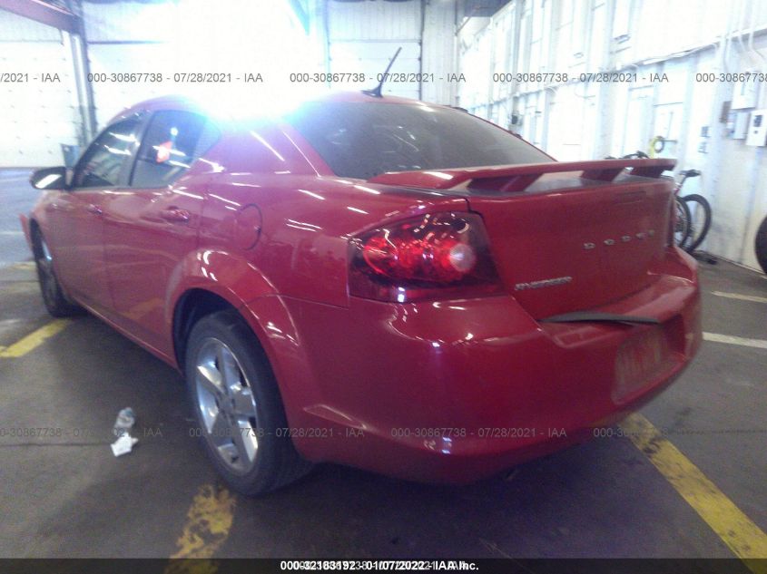 2013 DODGE AVENGER SXT 1C3CDZCG7DN614393