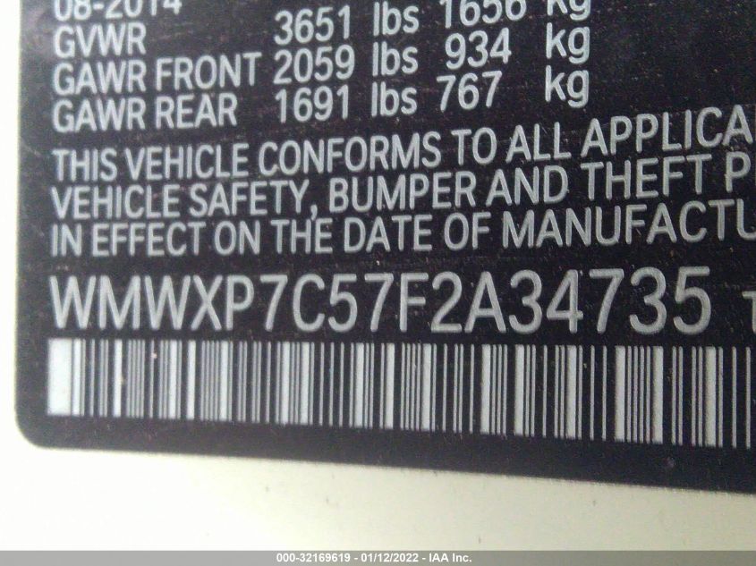 2015 MINI COOPER HARDTOP S WMWXP7C57F2A34735