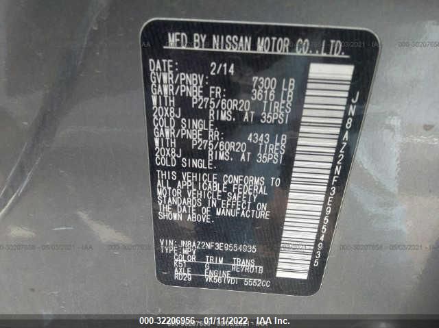 2014 INFINITI QX80 JN8AZ2NF3E9554935