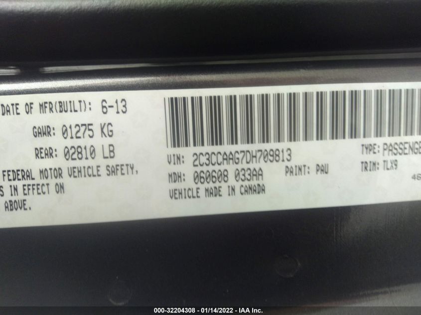 2013 CHRYSLER 300 2C3CCAAG7DH709813