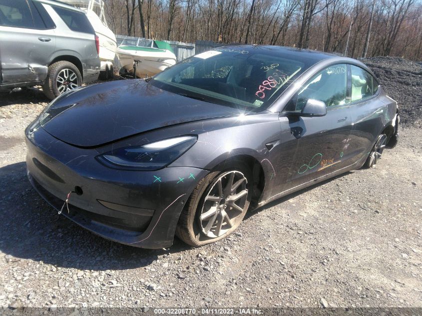 2021 TESLA MODEL 3 STANDARD RANGE PLUS 5YJ3E1EA0MF098881