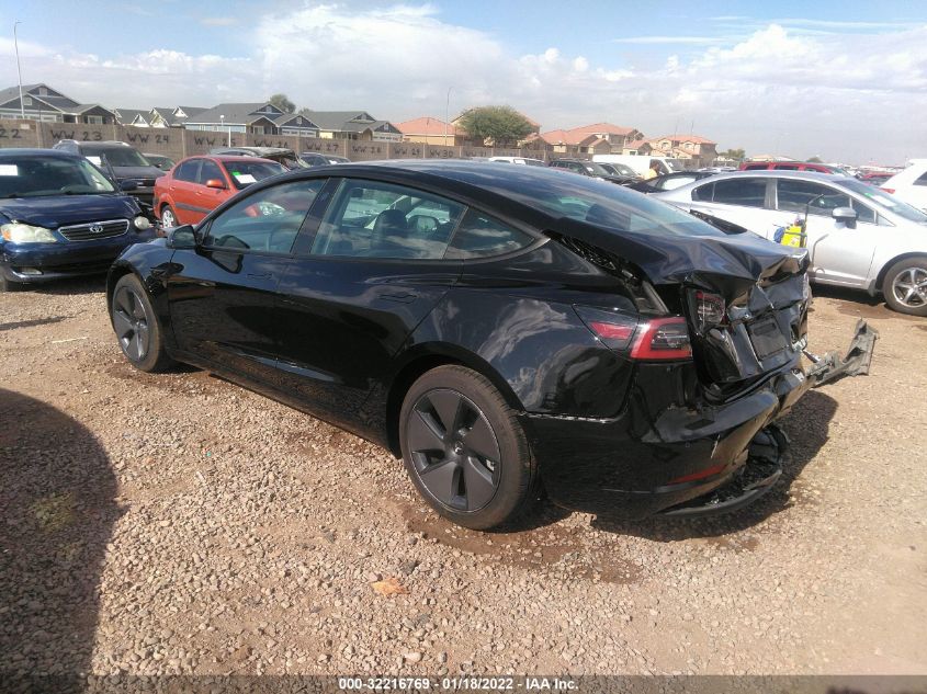 2021 TESLA MODEL 3 STANDARD RANGE PLUS 5YJ3E1EA8MF870642